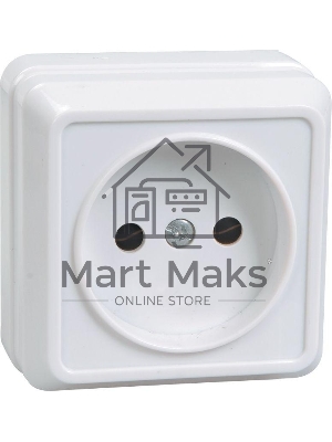 Розетка 1-м ОП Октава 10А IP20 без заземл. белый ИЭК ERO10-K01-10-DC