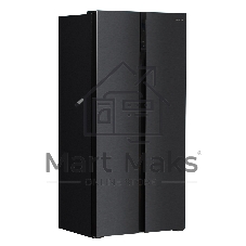 Холодильник Hyundai CS4505F черная сталь двухкамерный Side by Side 271/165л морозилка сбоку