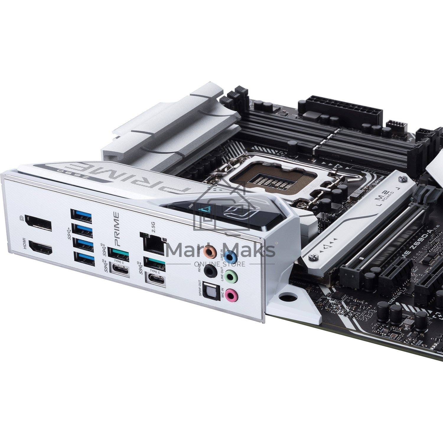 Материнская плата ASUS PRIME Z690-A, LGA1700, Z690, 4*DDR5, HDMI+DP, CrossFireX, SATA3 + RAID, Audio, Gb LAN, USB 3.2, COM*1 header (w/o cable), ATX ; 90MB18L0-M0EAY0