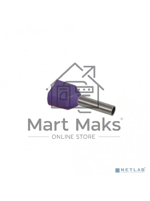 Наконечник-гильза изол. НГИ2 2.5-10 фиол. (уп.100шт) ИЭК UTE10-D3-2-100