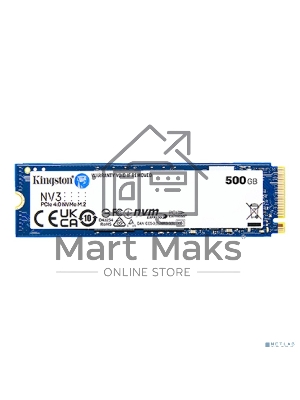 Накопитель SSD Kingston NV3, 500Gb, M.2 2280, PCIe 4.0 x4, NVMe, R/W 5000/3000