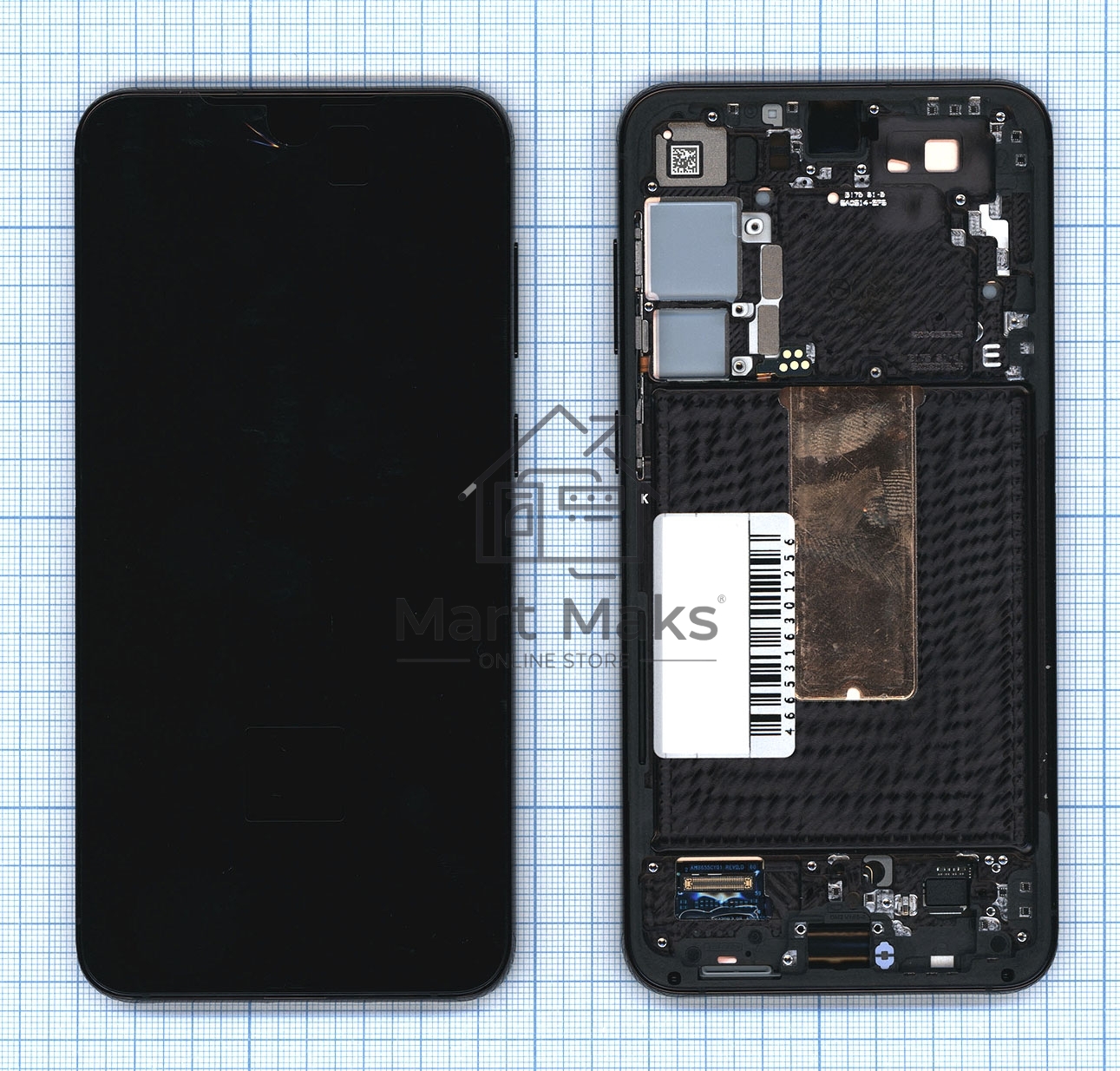 Дисплей для Samsung Galaxy S23 Plus 2023 S916B в сборе с тачскрином ServicePack черный GH82-30476A
