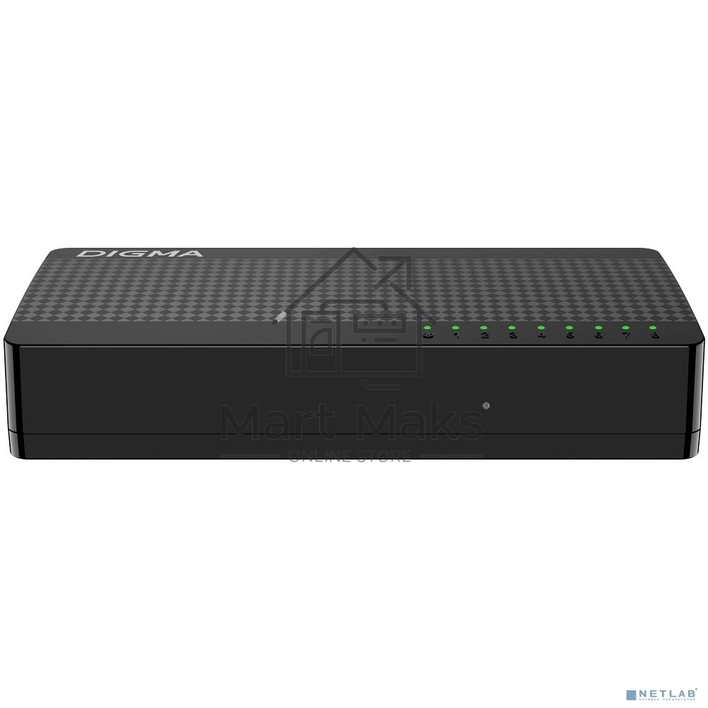 Коммутатор Digma DSW-108GE DSW-108GEV2 (L2) 8x1Гбит/с неуправляемый