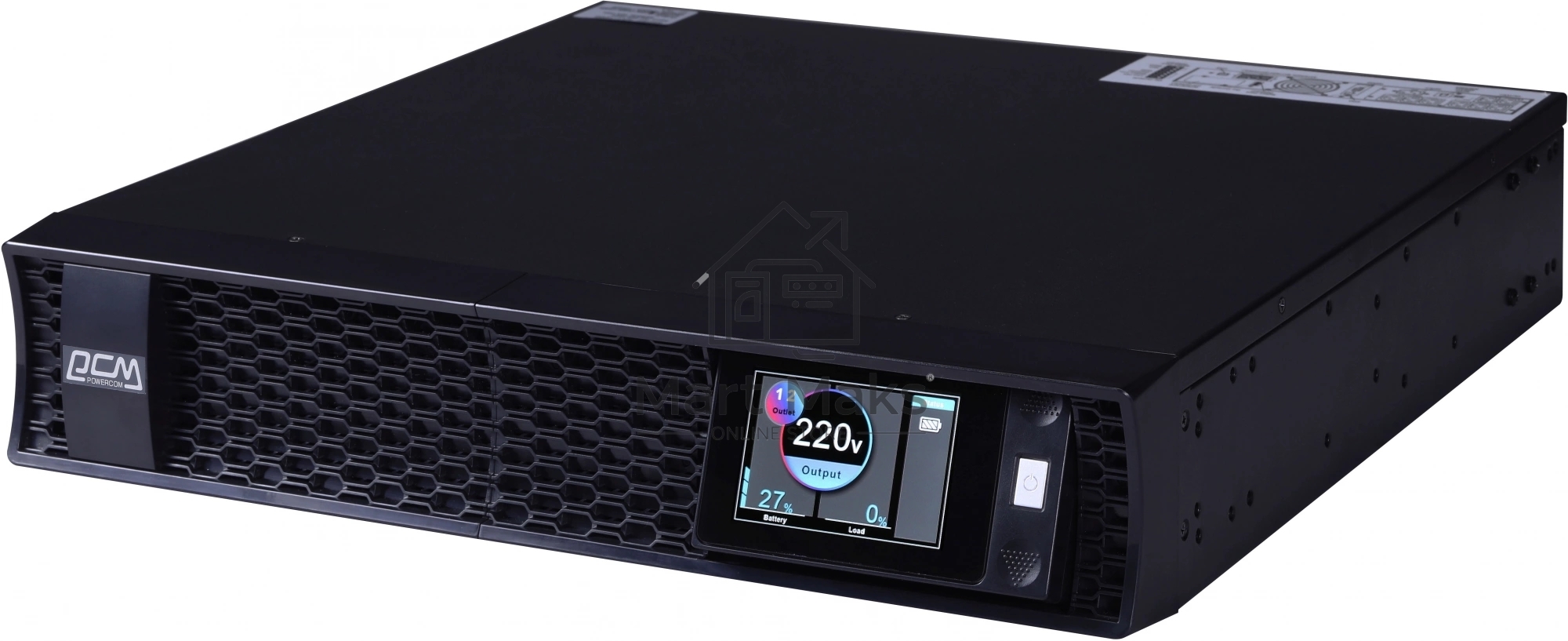 Источник бесперебойного питания Powercom Next, On-Line, 1500VA/1500W, Rack/Tower, 8*IEC320-C13, LCD, Serial+USB, SmartSlot, подкл. доп. Батарей (2027190)