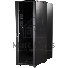 Шкаф серверный Lanmaster (TWT-CBB-32U-6X6-P1) напольный 32U 600x600мм пер.дв.перфор. задн.дв.перфор.2-хст. 800кг черный