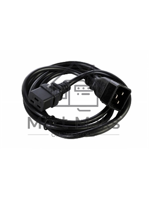 Шнур питания ЦМО с заземлением IEC 60320 C19/IEC 60320 C20, 16А/250В (3x1,5), длина 3 м. (R-16-Cord-C19-C20-3)