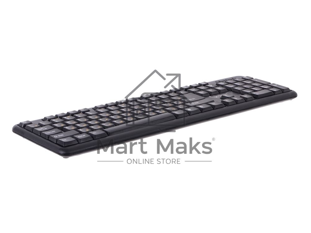Клавиатура Gembird KB-8320U-Ru_Lat-BL, черный, USB, кнопка переключения RU/LAT,104 клавиши