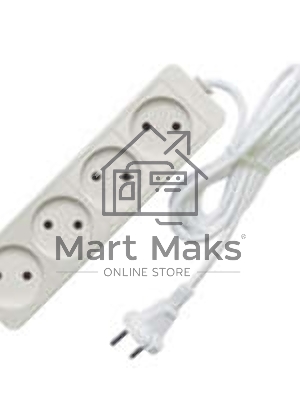 Удлинитель 4х5м без заземл. 10А IP20 2.2кВт Союз 481S-1405