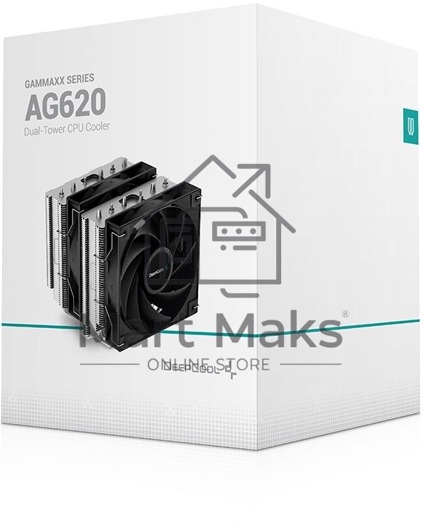 Кулер Deepcool AG620 R-AG620-BKNNMN-G-1 серебристый/черный 120мм алюминий+медь 1850rpm 29.4db 260W 157мм