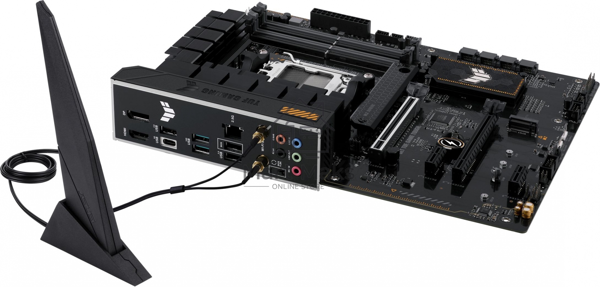 Материнская плата ASUS TUF GAMING A620-PRO WIFI, AM5, AMD A620, 4xDDR5, 4xSATA, 2xM.2, 1xPCI-E 4.0 x16, 1xPCI-E 3.0 x16, 2xPCI-E x1, 1xHDMI, 1xDP, 1x 2.5Gb LAN, 3xUSB-A 2.0, 2xUSB-A 3.2 Gen 2, 1xUSB-C 3.2 Gen 1, 5x3.5 мм, 7.1, ATX