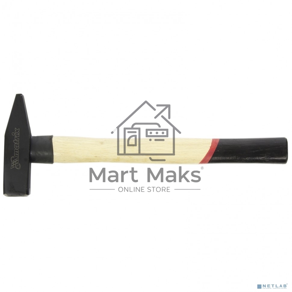 Молоток MATRIX 10233слесарный 600г квадратный боек деревянная рукоятка