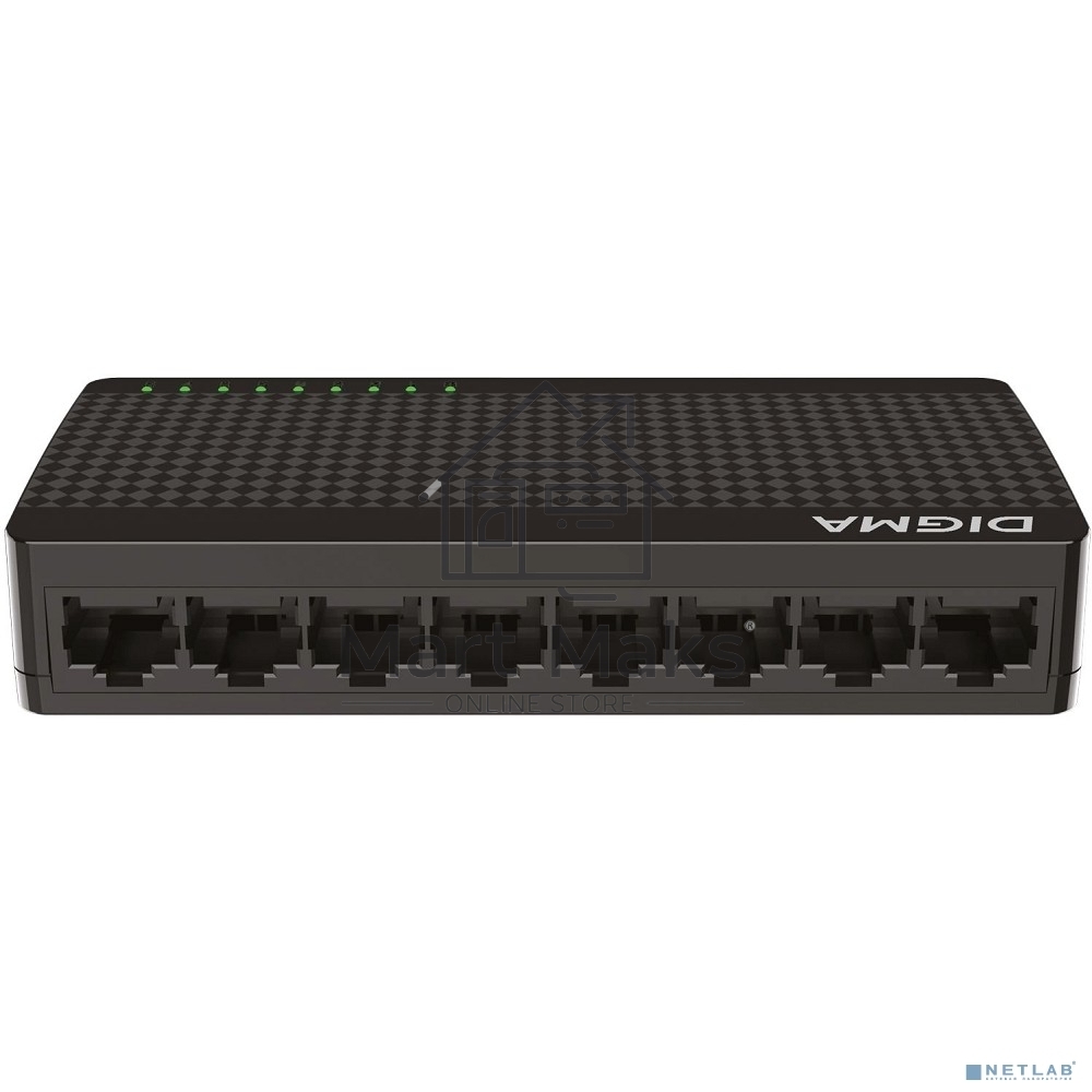 Коммутатор Digma DSW-108GE DSW-108GEV2 (L2) 8x1Гбит/с неуправляемый