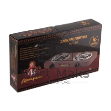 Плита настольная электрическая Матрена МА-062, коричневый, ТЭН, 2 конф.