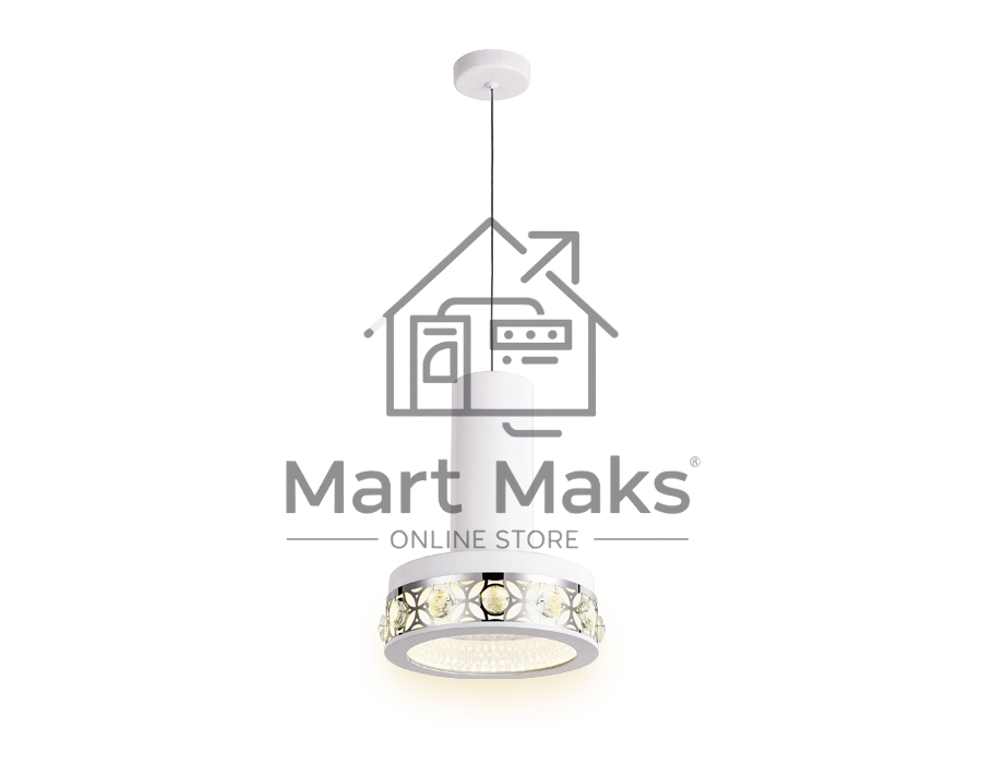 Светильник Ambrella light FA9488 WH/CH белый/хром 4200K 18W D200*590 (без ПДУ)