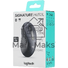 Мышь беспроводная Logitech Signature M650 графитовый, 4000 dpi, радиоканал, Bluetooth, USB, кнопки - 5