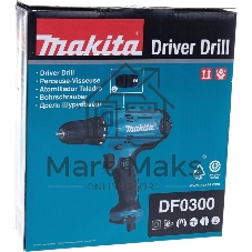 Дрель Makita DF0300 320Вт,БЗП-10мм,0-450\0-1500об\м,1.2кг,кор