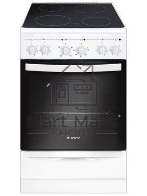Плита электрическая Gefest 5160-02 0095 белый, конфорок 4 электрических, духовка 55 л, 50 см x 85 см x 58.5 см