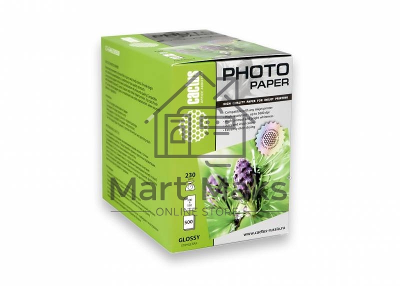 Фотобумага Cactus CS-GA6230500 глянцевая A6 230 г/м2 500 листов