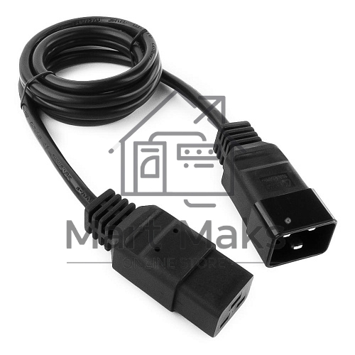 Кабель питания для UPC Gembird/Cablexpert, 1.5м, С19 - C20, 16А, черный, с заземлением(PC-189-C19)
