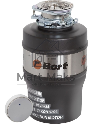 Измельчитель пищевых отходов Bort Alligator Max, 560 Вт., объем 1 600 мл., ПДУ