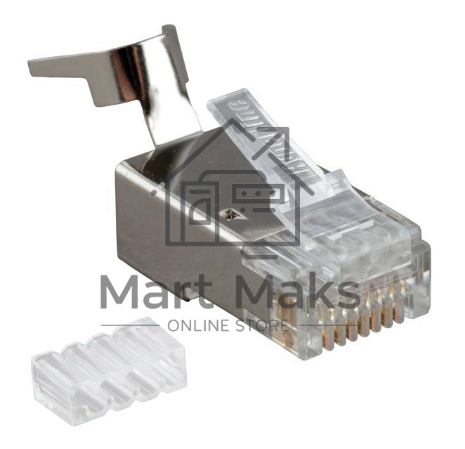 Разъем RJ45 8P8C кат.6 FTP PLUG-8P8C-UV-C6-TW-SH-10 экранир. универс. (уп. 10 шт) Hyperline 49340