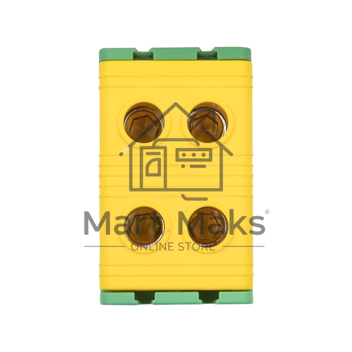 Клемма силовая вводная двойная КСВ 16-50 желто-зеленая EKF PROxima plc-kvs2-16-50-y-green EKF