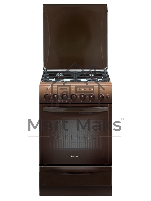 Плита комбинированная Gefest ПГЭ 5102-02 0001 коричневый, конфорок 4 газовых, духовка 55 л, 50 см x 85 см x 58.5 см
