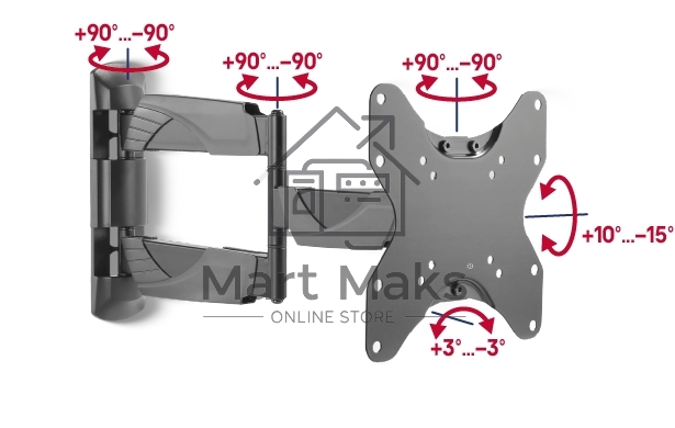Кронштейн для ТВ наклонно-поворотный Maunfeld MTM-2342FM