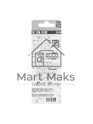 Полотна для электролобзика Matrix по дереву, 3 шт., 50 х 1,2мм, HCS, EU- хвостовик
