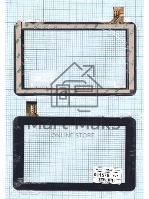 Сенсорное стекло (тачскрин) для DNS AirTab E76 HK70DR2201. черное