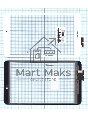 Сенсорное стекло (тачскрин) для Asus MeMO Pad 8 ME581 белое