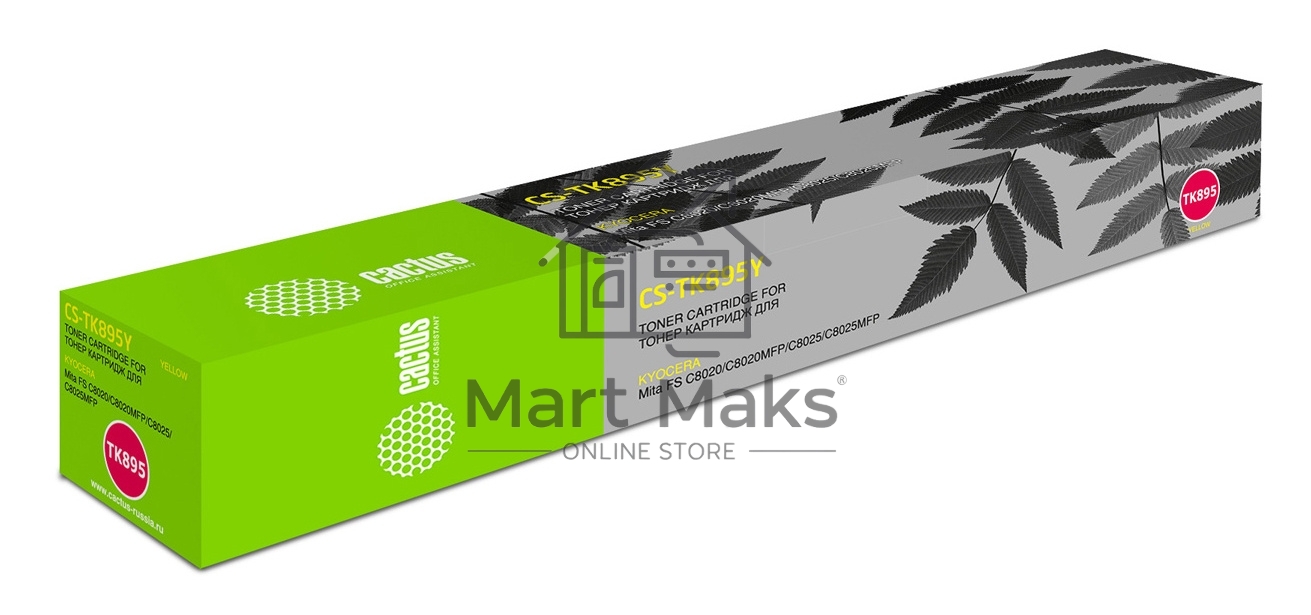Картридж лазерный Cactus CS-TK895Y желтый (6000 стр.) для Kyocera Mita FS C8020/C8020MFP/C8025/C8025MFP