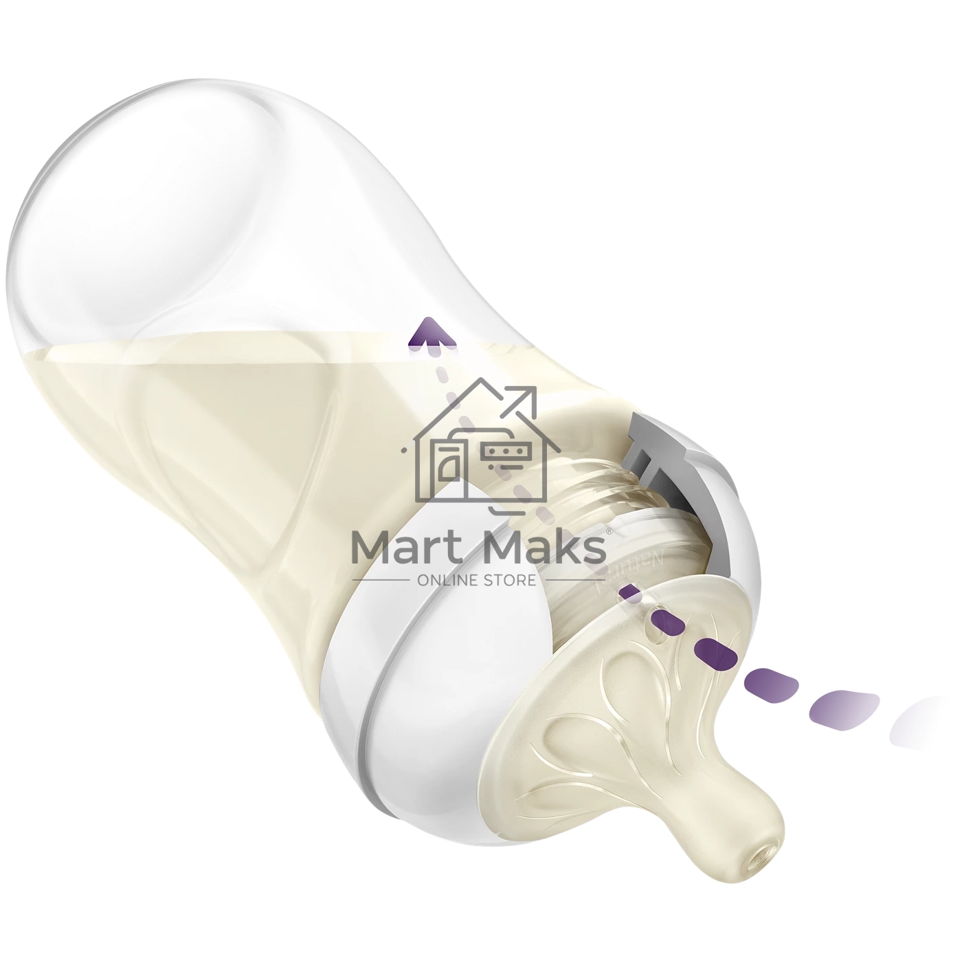 Бутылочка для кормления Philips SCY903/21 250 мл, 1 шт, серия NATURAL Response, пластик, BLUE