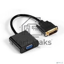 Кабель DVI-D-VGA ExeGate EX-CC-DVID-VGAF-0.2 (25M/15F, 0,2м, позолоченные контакты)