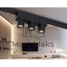 Светильник трековый светодиодный GV1504/3 BK черный IP20 6W 4200K 48V 24° 122*26*55