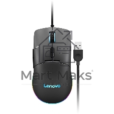 Мышь проводная Lenovo M210 RGb Gaming черный оптическая 8000dpi USB2.0 (GY51M74265)