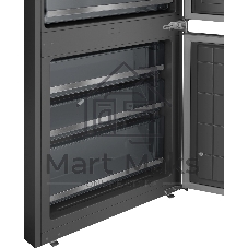 Встраиваемый холодильник Weissgauff WRKI 1970 INV. INOX нержавеющая сталь, 341л, морозилка снизу