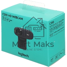 Веб-камера Logitech C310 HD 1280x720, 30 кадр/с, USB Type-A, микрофон (шумоподавление), автоосвещение, универсальное крепление