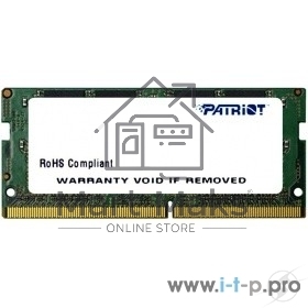 Оперативная память Patriot, DDR4, 16GB (1x16 GB), 2400 MHz, CL17, SO-DIMM