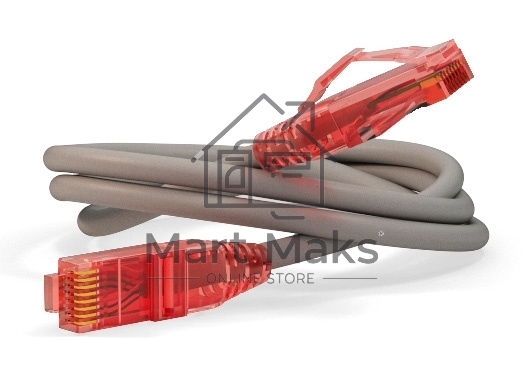 Патч-корд Hyperline UTP, Cat.5e, LSZH, 1 м, серый