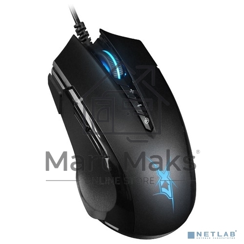Мышь проводная A4Tech X89 черный, 2400 dpi, USB, кнопки - 8