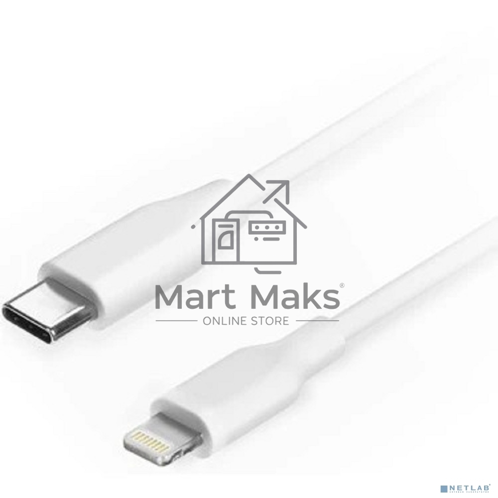 Кабель Filum USB 2.0, 1 м., белый, 3 А, разъемы: USB Type С male - Lightning male, пакет. (FL-C-U2-CM-LM-1M-W)