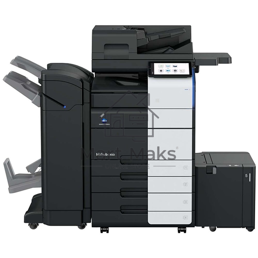 МФУ лазерный Konica Minolta Bizhub C450i, A3, цветной, печ. до 45 стр/мин (A4) 22 стр/мин (A3), скан. до 140 стр/мин., 1200 x 1200 DPI (печ.), 600 x 600 DPI (скан.), USB, Ethernet