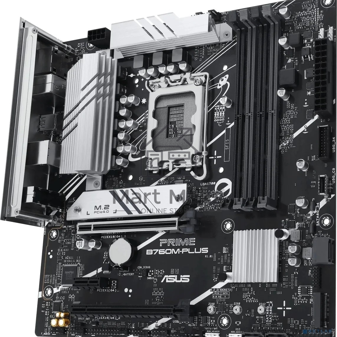 Материнская плата ASUS PRIME B760M-PLUS, LGA 1700, Intel B760, 4xDDR5, 4xSATA, 2xM.2, 1xPCIe 4.0 x4, 1xPCIe x1, 1xDP, 1xHDMI, 1x 2.5Gb LAN, 2xUSB-A 3.2 Gen 2, 4xUSB-A 2.0, 3x3.5 мм, 7.1, mATX