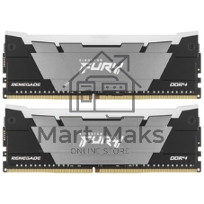 Оперативная память Kingston Fury Renegade, DDR4, 64Gb (2x32GB), 3200MHz, CL16, DIMM, радиатор, RGB, серебристый/черный