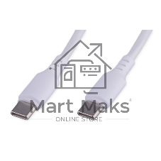 Кабель USB2.0 Cablexpert CCB-USB2-CMCMO1-1MW, TypeC/TypeC, Classic 0.1, 3A, 60Вт, PD/QC3.0, медь, 1м, белый, коробка