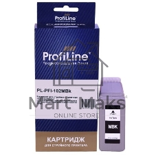 Картридж струйный ProfiLine PL-PFI-102MBK для принтеров Canon IPF510/IPF605/IPF610/IPF650/IPF655/IPF710/IPF750/IPF755/IPF760/IPF765 с чернилами Matte Black