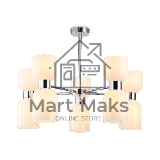 Люстра Ambrella light LH56083/10 СH/FR хром/белый матовый E14*10 max 40W D700*510