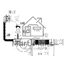 Сифон для ванны с нержавеющей чашкой 70 мм BAU Dream, 1 