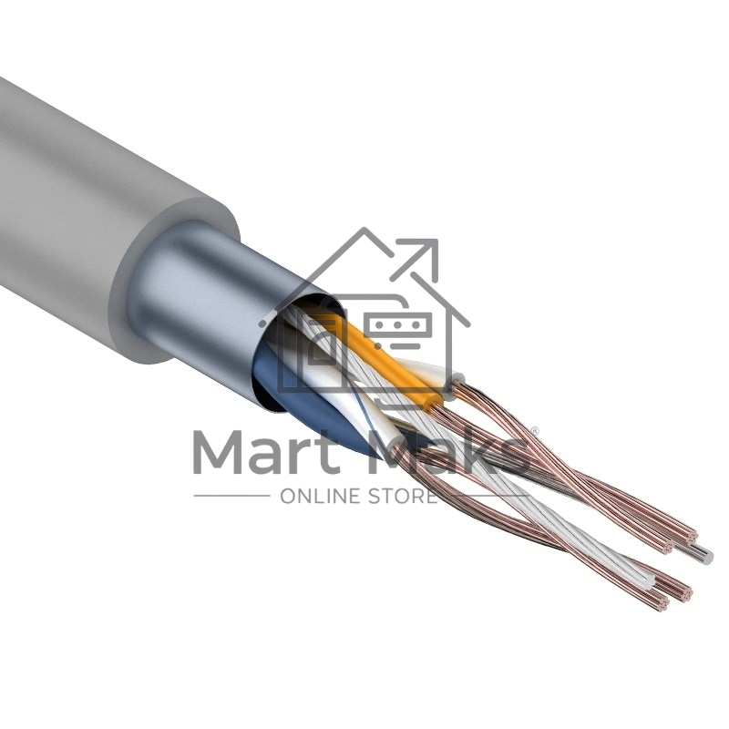 Кабель витая пара Rexant FTP 2PR 24AWG, CAT5e STRANDED (бухта 305 м)
